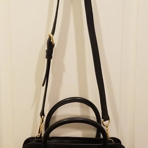 VERA BRADLEY Natalie -Leather and Calf Hair- Limited Edition Handbag Purse Black - Picture 8 of 9